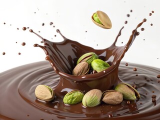 Poster -  This is a photo of chocolate and nuts. 
