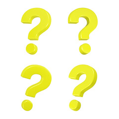 Leinwandbilder - speech bubbles with a question mark 3d icon set