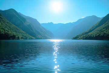 Wall Mural - mountain lake landscape