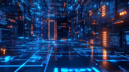 Poster - ai, digital mind, artificial intelligence, computer brain, quantum processor, cpu, neural networks. 