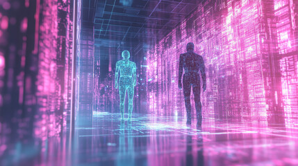 Poster - ai, digital mind, artificial intelligence, computer brain, quantum processor, cpu, neural networks. 