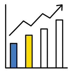 Wall Mural - business graph showing growth