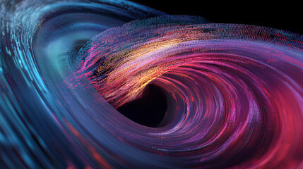 Fototapete - cyber flow in digital databases. big data analysis in high-tech business corporations. 3d illustrati