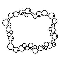 Fototapete - Abstract Frame: A unique, organic frame composed of interconnected circles, offering a playful and stylish design element. Perfect for creative projects.