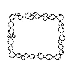Poster - Abstract Molecular Frame: A stylized, abstract frame constructed from interconnected molecular-like structures, ideal for digital design. It embodies modernity.