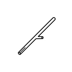 Poster - Simple Line Drawing of a Branch: A minimalist line drawing of a branch, showcasing its basic form and structure, evoking a sense of simplicity and nature.