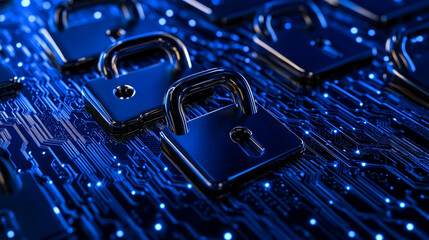 Poster - Data protection in the global network. Online privacy. Access to data is allowed. Raster illustration