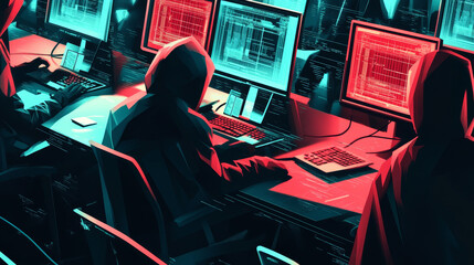Poster - Data protection in the global network. Online privacy. Access to data is allowed. Raster illustration