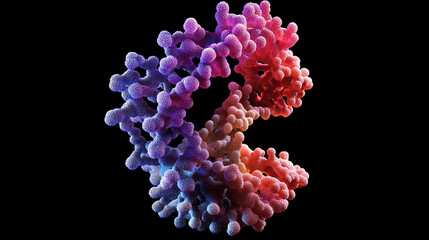 Poster - DNA. Research molecule. Scientific breakthrough in human genetics. 3D illustration analysis of structure genome