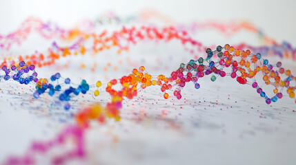 Poster - DNA genome research. DNA molecule structure. 3D double helix illustration. Genetic engineering of the future