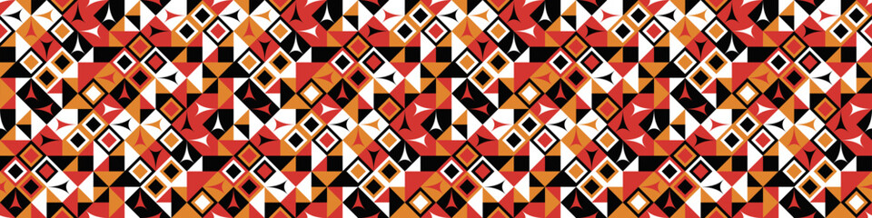 Poster - Geometrical horizontal seamless mosaic pattern background design