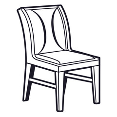 majestic exemplary minimal silhouette of a chair. crisp edges, flat color, scalable design. vector f