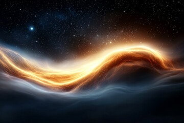 Wall Mural - long, curving line of light and dark colors