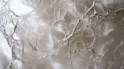 Poster - abstract texture with a pattern of organic shapes resembling veins or cracks, creating an intricate and visually compelling design. The surface has a metallic sheen.