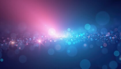 Poster - Abstract colorful light bokeh background in blue and pink hues -  