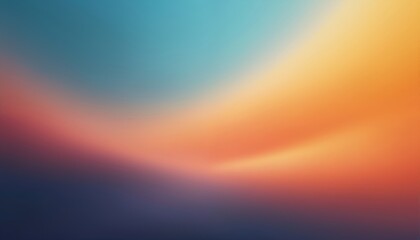 Aufkleber - Abstract blurred gradient background orange blue colors. Soft transitions, vibrant hues create warmth, tranquility. Modern design, minimalist art piece. Digital texture for creative projects,