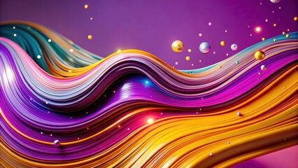 Poster - abstract colorful wave background