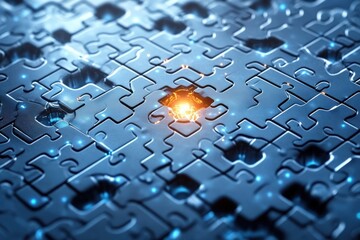 Poster - Cybersecurity Puzzle Piece in Futuristic Networking and Data Protection System