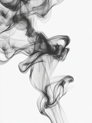 Poster - abstract smoke swirls for white background.