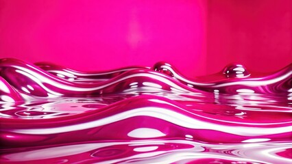 Wall Mural - abstract pink and white liquid wave background