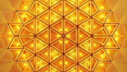 Wall Mural - golden geometric abstract background