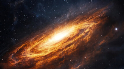 Wall Mural - sun and galaxy in the vast cosmos