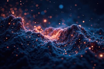 Wall Mural - Inky black sky filled with shimmering stardust and cosmic dust, galaxy, infinite, nebula