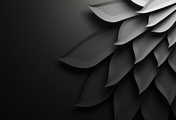 Poster - Sophisticated Geometric Abstract Pattern: Elegant Black and White Design, Dark Theme, Perfect for Backgrounds, Textiles, and Stylish Design Projects Seeking Refinement.
