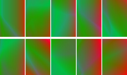 Poster - set of abstract blurred background image of green, yellow, red gradient used as illustration. poster