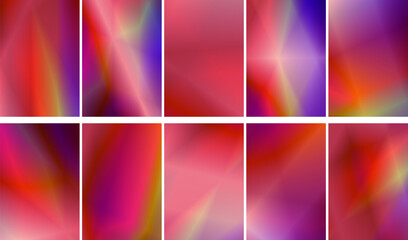 Poster - Collection. Abstract red background. Blurred colors. Gradient mesh. Modern design template for posters, ad banners, brochures, flyers, covers, websites.