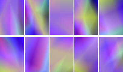 Poster - Collection. Abstract background. Blurred colors. Gradient mesh. Modern design template for posters, ad banners, brochures, flyers, covers, websites. EPS vector image