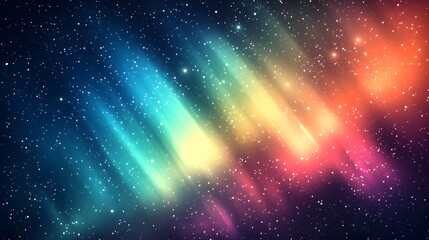 Poster - Vibrant galaxy full of stars illuminating the night sky with colorful nebulae and cosmic wonders 