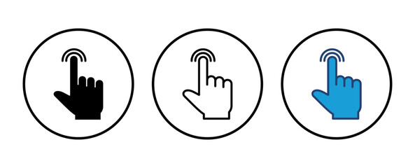 Poster - hand click icon vector. pointer icon vector. hand cursor icon vector