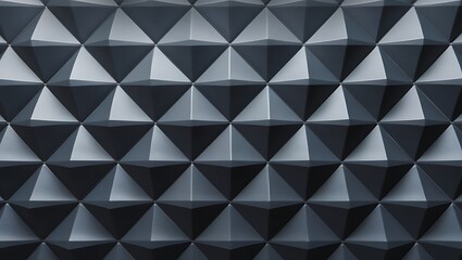 polished semigloss tile wall background 3d triangular black block wallpaper render