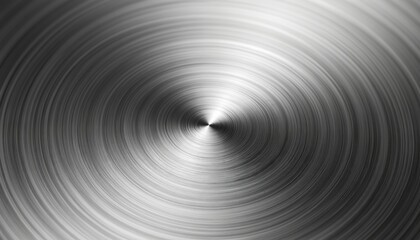 Poster - Abstract metal silver texture. Concentric circular brushed steel pattern. Shiny, metallic surface background. Industrial design, polished aluminum. Grey chrome texture. Metallic effect.