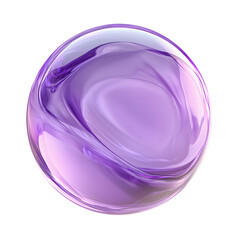 Poster - Abstract Purple Liquid Sphere 3D Render of Swirling Glossy Orb Design