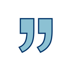 Poster - Quote icon vector isolated on white background. Quote sign icon. Quotation mark symbol.