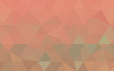 Aufkleber - Abstract geometric background featuring triangles with a gradient of peach, orange, and brown hues, creating a polygonal mosaic effect.