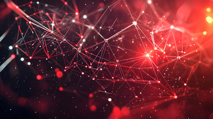 Poster - Glowing digital particles and abstract data flow digital space background wallpaper vibrant environment futuristic viewpoint