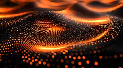 Poster - Dynamic neural network waves digital background wallpaper futuristic environment abstract viewpoint ai concept design