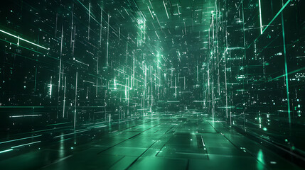 Poster - Augmented reality visualization digital environment background wallpaper futuristic technology virtual depth