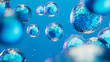 © Marcos Osorio/Stocksy - Floating cells in a vibrant blue micro environment under study