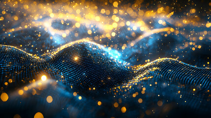 Poster - Dynamic blockchain cybersecurity visualized abstract background wallpaper digital encryption concept technology environment