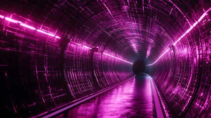 Poster - Cybersecurity action in digital tunnel abstract background wallpaper futuristic environment encrypted data concept