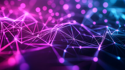 Poster - Blockchain cybersecurity visualization abstract network background digital wallpaper futuristic environment creative viewpoint