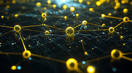 Poster - Visualizing cloud computing and decentralized systems dynamic background wallpaper digital network futuristic environment abstract viewpoint