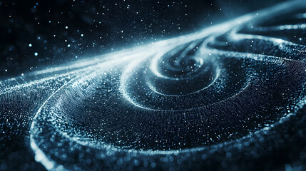 Poster - Quantum computing visualization digital realm abstract wallpaper futuristic background light effects