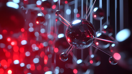 Poster - Quantum computing data visualization abstract background wallpaper technology environment multidimensional perspective