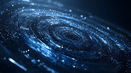 Poster - Quantum computing visualizations multidimensional data background wallpaper technology dark environment abstract viewpoint