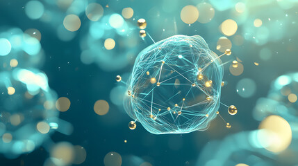 Poster - Digital systems visualized sustainable tech background wallpaper science green innovation abstract environment futuristic view